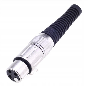 Gniazdo XLR mikrof 3p z odgiętka (3121)