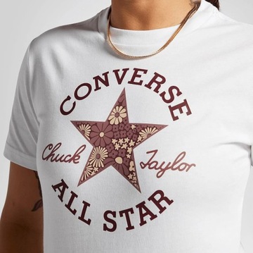 Converse T-Shirt Floral Patch Rozmiar M Biały - 10026049-A01