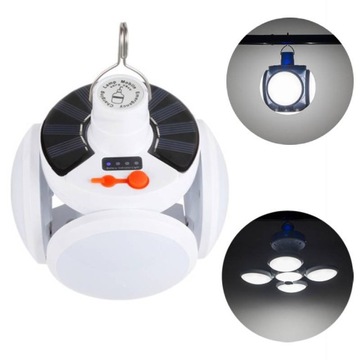 LAMPY SOLARNA DO PIŁKI NOŻNEJ AWARYJNE OŚWIETLENIE KEMPINGOWE SKŁADANY USB