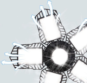 МОЩНАЯ лампа для мастерской для гаража, 80 Вт, ПОТОЛОЧНАЯ, рабочая светодиодная лампа E27 6 в 1