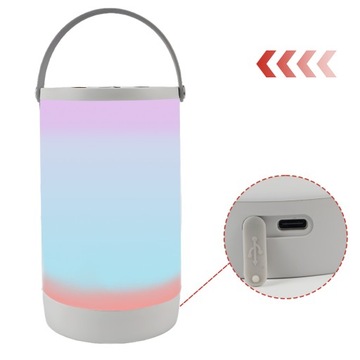 портативный подвесной ночник с сенсорным экраном для спальни, светодиодная цветная лампа RGB