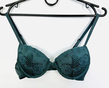 Biustonosz push-up 75B H&M zielony