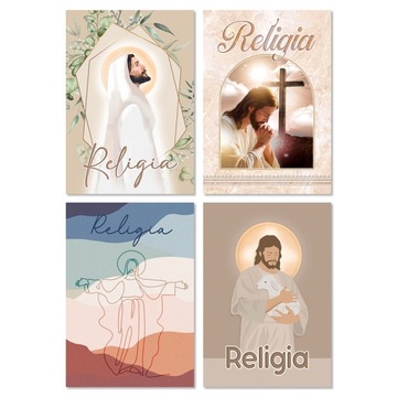 Zeszyt do Religi A5/60 Krata Religia ozdobne kartki cieniowane