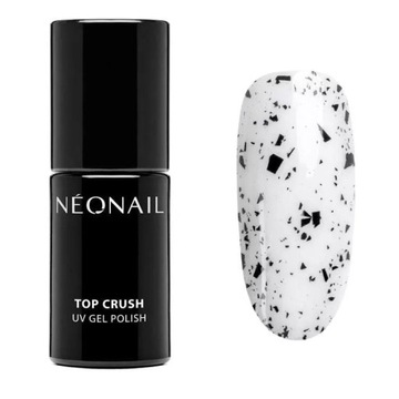 NEONAIL Top Hybrydowy TOP CRUSH BLACK GLOSS 7,2 ml- WYPRZEDAŻ