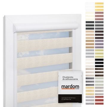 ROLETA DZIEŃ NOC W KASECIE PCV PROWADNICE NA WYMIAR BALKON KONFIGURATOR