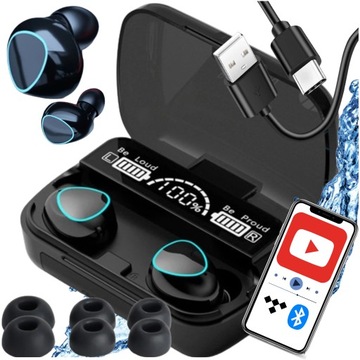 SŁUCHAWKI BEZPRZEWODOWE DOUSZNE SPORTOWE GAMINGOWE DOKANAŁOWE BLUETOOTH TWS