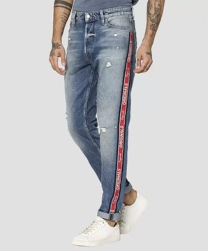 JACK JONES TAPERED FRED BLUE JEANS MEN NEW 29/32