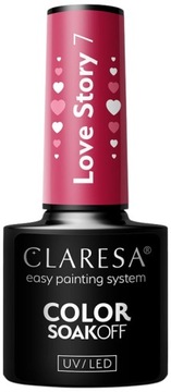 LOVE STORY ГИБРИДНЫЙ ЛАК ДЛЯ НОГТЕЙ 7–5 г CLARESA Интенсивный красный