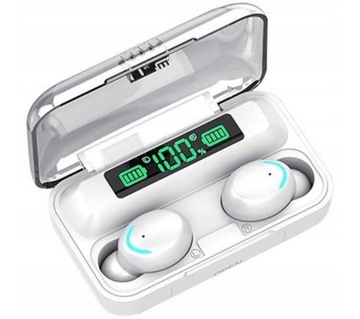 SŁUCHAWKI BEZPRZEWODOWE BLUETOOTH 5 + POWERBANK douszne