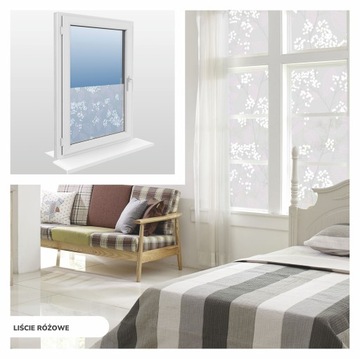 СТАТИЧЕСКАЯ ОКОННАЯ ПЛЕНКА 60х100 МАТОВАЯ МОЛОЧНАЯ ЦВЕТЫ ПОЛОСКИ УЗОРЫ ШПОН