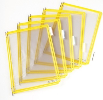 Panele prezentacyjne TARIFOLD A4 (10 sztuk) żółte