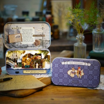 Миниатюрный дом DIY КОМНАТА LED BOX