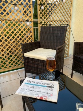 meble ogrodowe z TECHNORATTANU RATTAN ZESTAW STOL FOTELE KRZESLA DO OGRODU