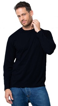 T-Shirt MĘSKI Z DŁUGIM RĘKAWEM HIT 150 CZARNA XL