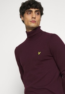 Lyle&Scott męski bordowy sweter defekt XXL