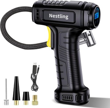 KOMPRESOR INFLATOR SPRĘŻARKA 12V NESTLING MOCNA POMPKA MINI PRZENOŚNA PRO