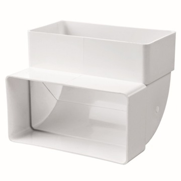 KOLANO PIONOWE 90 STOPNI DO KANAŁU PŁASKIEGO 110x55mm PCV WENTYLACJA VENTS