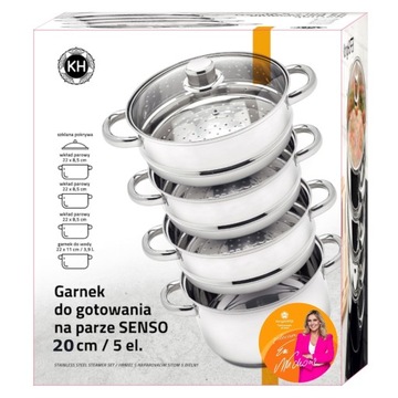 Silver STEAMER POT, пароварка из нержавеющей стали, 3 уровня, 3,3 л, 5 эл.