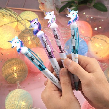 ШАРИКОВАЯ РУЧКА ДЛЯ ДЕВОЧКИ ЕДИНОРОГ СВЕТОДИОДНАЯ АВТОМАТИЧЕСКАЯ ИГРУШКА ПРИЯТНЫЙ ПОДАРОК