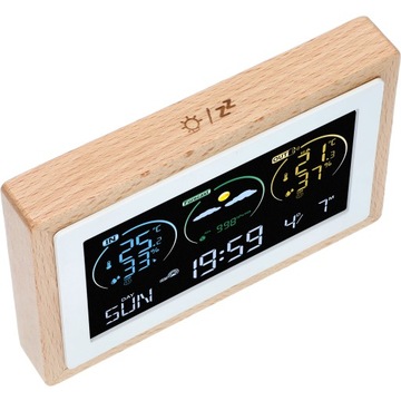 ПОГОДНАЯ СТАНЦИЯ ЭЛЕКТРОННЫЙ ПОГОДНЫЙ ДИСПЛЕЙ ЖК-дисплей RCC DCF ТЕРМОМЕТР ГИГРОМЕТР