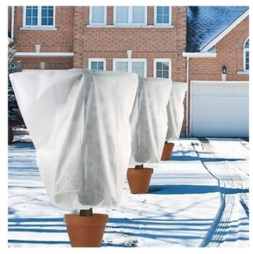 СУМКА С КАПЮШОНОМ AGRO НЕТКАНАЯ ЗИМА БЕЛАЯ 90х70 СМ