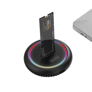 Адаптер SSD NVME PCIe SATA NGFF Карманный накопитель «2 в 1» M.2 USB 3.0 USB-C 10 ГБ RGB
