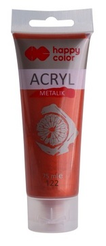 FARBA AKRYLOWA 75ML CZERWONE ZLOTO METALIK 122 HAP
