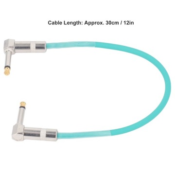 2 шт., 12-дюймовая гитарная перемычка, штекер 1/4 дюйма, кабель для педали эффектов, 1N