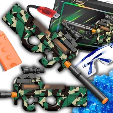 P90 DUŻY PISTOLET KARABIN AUTOMAT KULKI ŻELOWE WODNE ORBEEZ CSGO ELEKTRYK