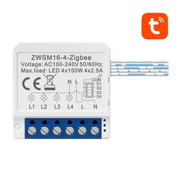 AVATTO 4-KANAŁOWY PRZEŁĄCZNIK STEROWNIK DOPUSZKOWY DO OŚWIETLENIA ZWSM16-W4