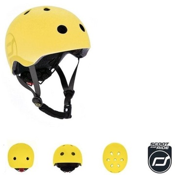 КОМПЛЕКТ СКУТЕРА Scoot And Ride Lemon 2 в 1 + ШЛЕМ со светодиодами от S до M 2-5L