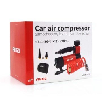 Компрессор прикуривателя, электрический колесный насос Компрессор AMIO ACOMP 05