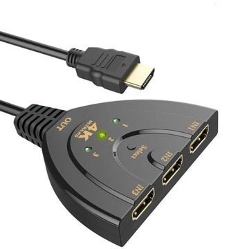 SWITCH Rozdzielacz HDMI 3 w 1 3D 4K 2K HDCP Wwa