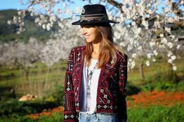 A167 КУРТКА-КИМОНО С ВЫШИВКОЙ ZARA - S