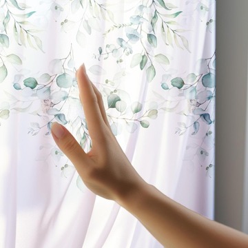 ГОТОВАЯ ШТОРА 140х230 ОКРАШЕННАЯ ВУАЛЬ С УЗОРОМ ЛЯГУШКИ 073