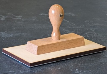 Bardzo duża pieczątka ręczna gryf drewniany rozmiar 178x128mm