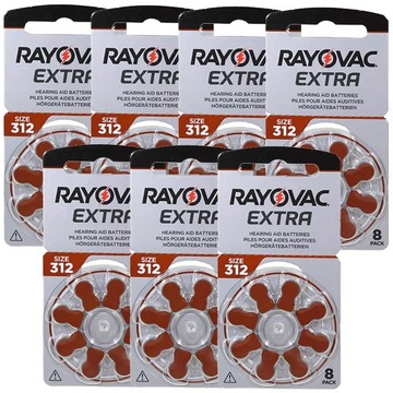 RAYOVAC 312 BL EXTRA Bateria Słuchowa do aparatu słuchowego R7 56szt