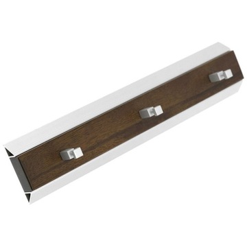 WIESZAK NA ODZIEŻ SREBRNY BRĄZOWY 36cm ALUMINIOWY