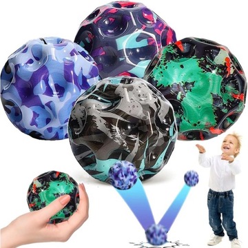 PIŁKA PIŁECZKA ODBIJAJĄCA SIĘ METEOR SKY BALL 4 KOLORÓW ŚREDNICA 7CM 4SZT