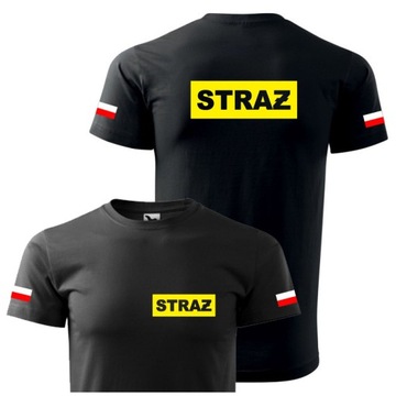 KOSZULKA STRAŻACKA OSP DLA STRAŻY + FLAGA POLSKI