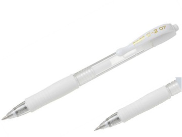 Długopis żelowy G2 biały 0,7 mm Pilot automatyczny