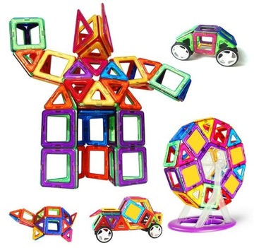 МАГНИТНЫЕ БЛОКИ 3D MAGNETIC 76 шт. Учебная панель