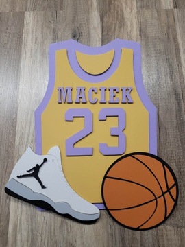 Деревянный светодиодный ночник для баскетболиста