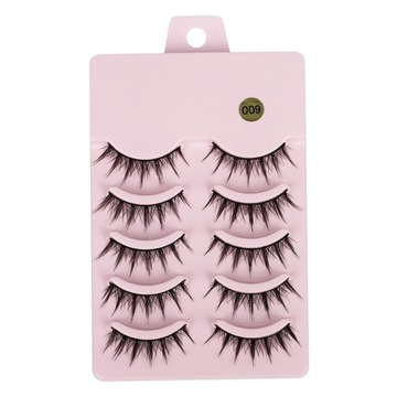 Natural False Eyelashes Lightweight Fake Anime Lashes Faux K-5 Pairs