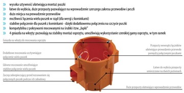 Puszka PT PK60 głęboka do łączenia A.0006BLP 110x