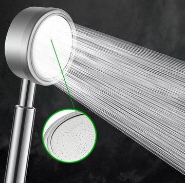Душевая головка из эко-стали, хромированная