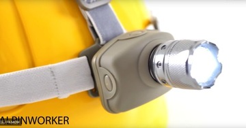 Строительная каска с очками ALPINWORKER супер качество CERVA желтый S. 53-66см