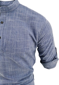 РУБАШКА МУЖСКАЯ, СИНЯЯ, 3 ПУГОВИНЫ, XL