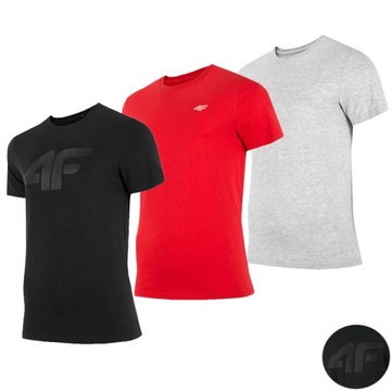 KOMPLET MĘSKI 4F KOSZULKA T-SHIRT ZESTAW 3PAK