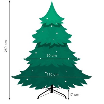 ИСКУССТВЕННАЯ ЕЛЬ РОЖДЕСТВЕНСКАЯ ЕЛКА DELUXE PE 250см + ПОДСТАВКА